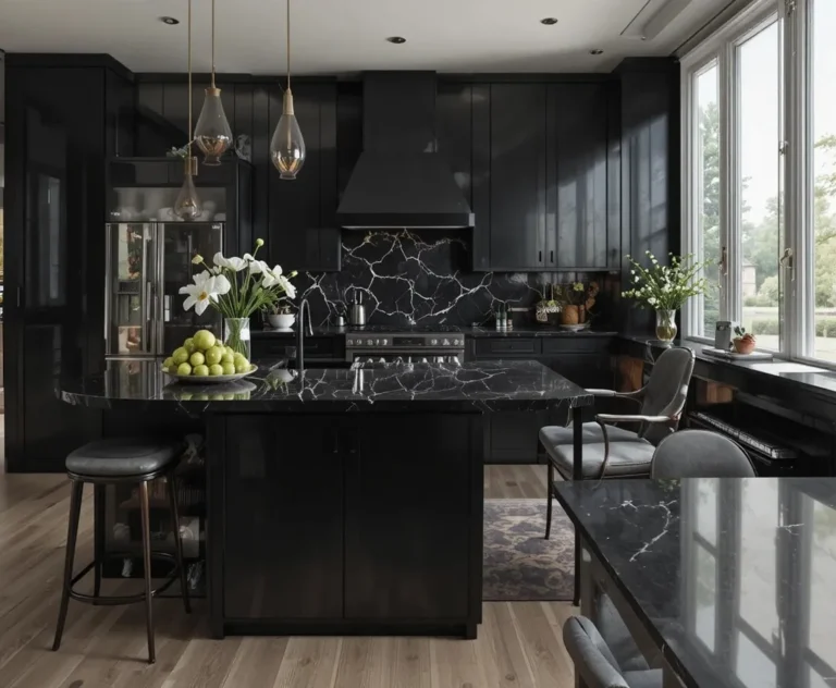 Beautiful Black Kitchen Countertop look