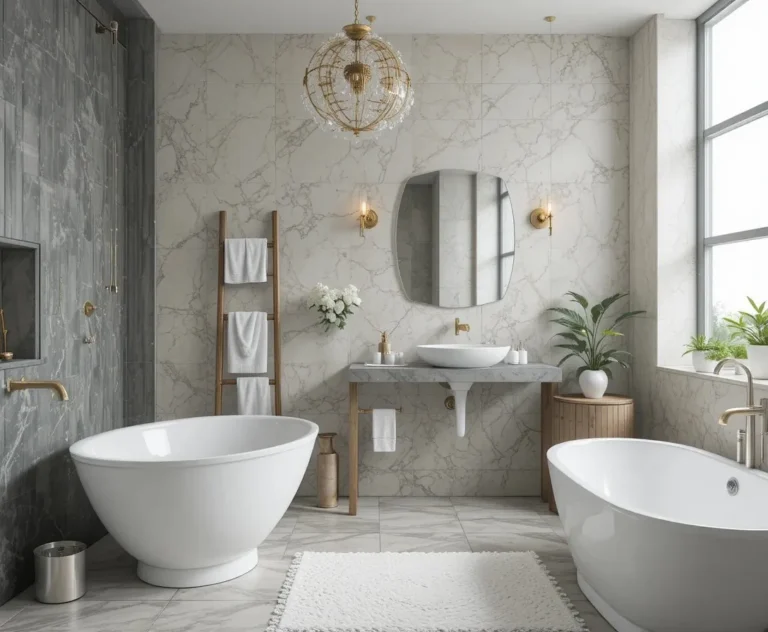 Beautiful bathroom look