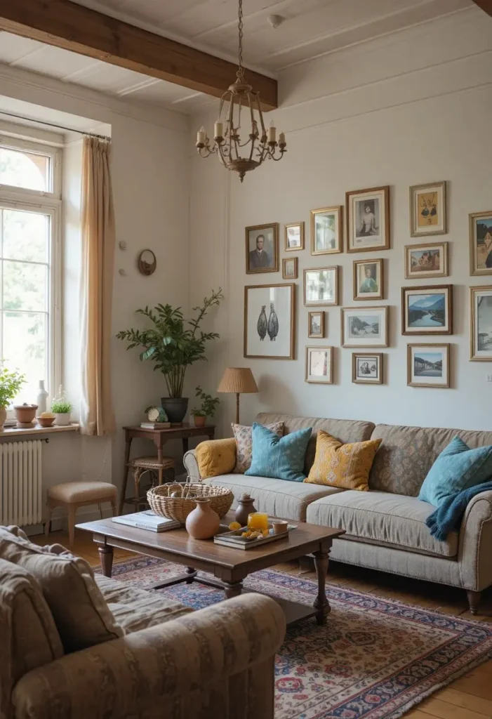Full apartment living room with meaningful personalized decor