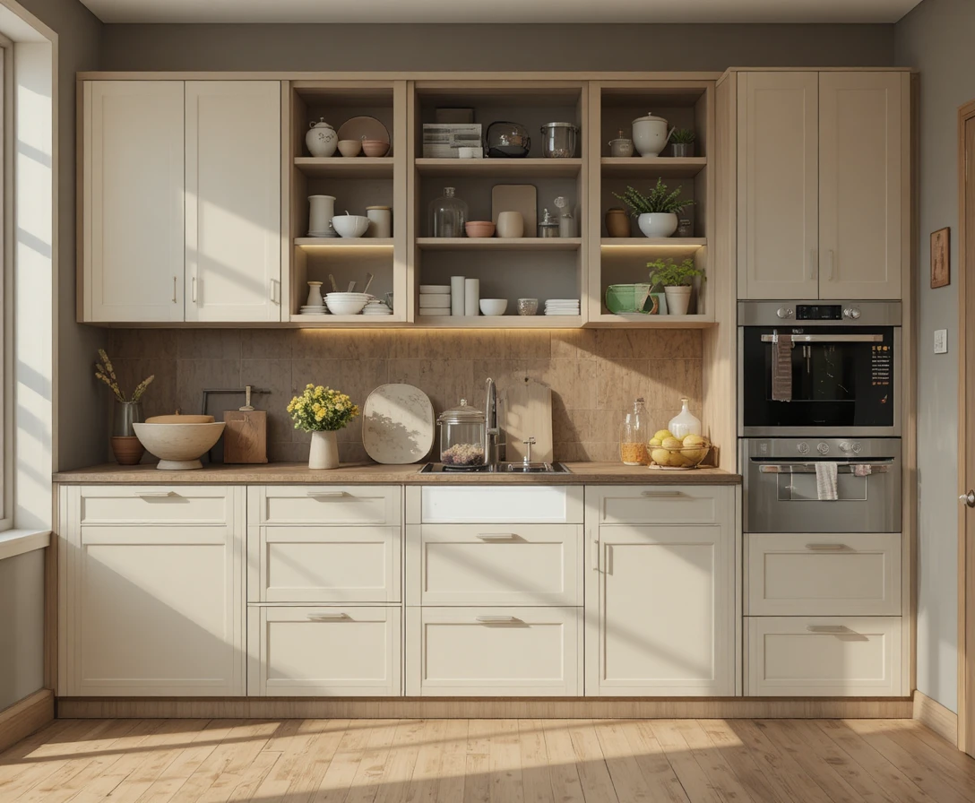 Beautiful kitchen cabinet with different color look