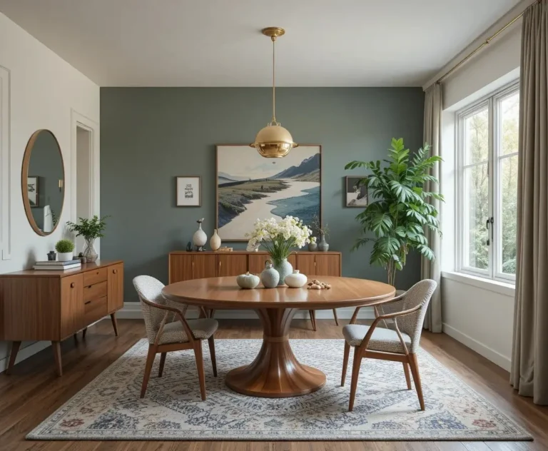 Beautiful mid century modern dining room look