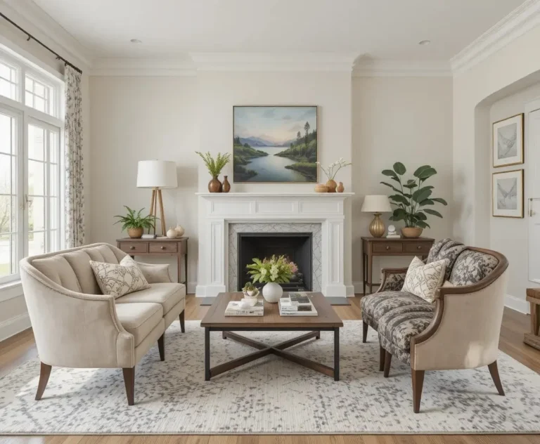 Beautiful in living room with accent chairs for living room look