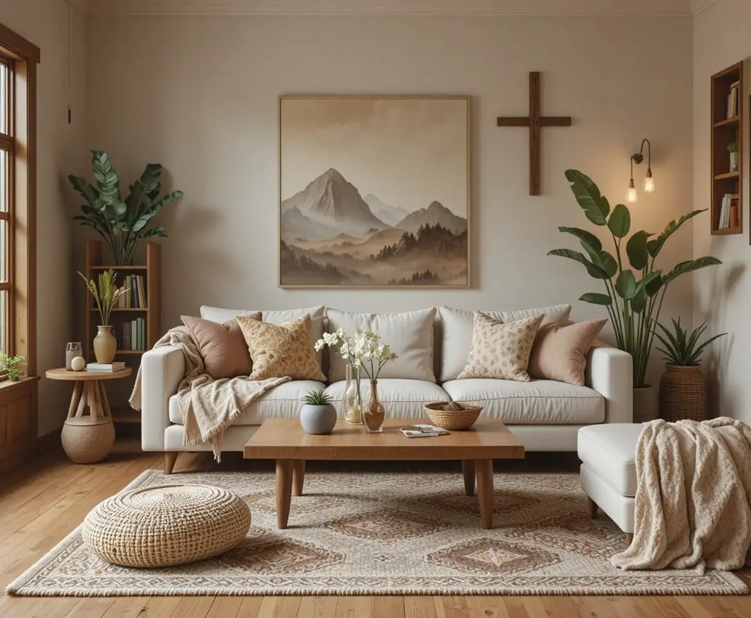 Beautiful boho living room look