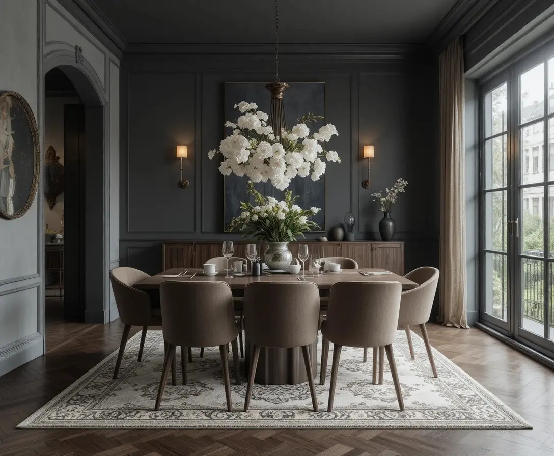 Beautiful Moody dining room look