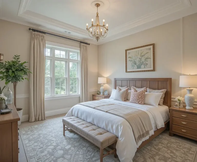Full view of Beautiful master bedroom look