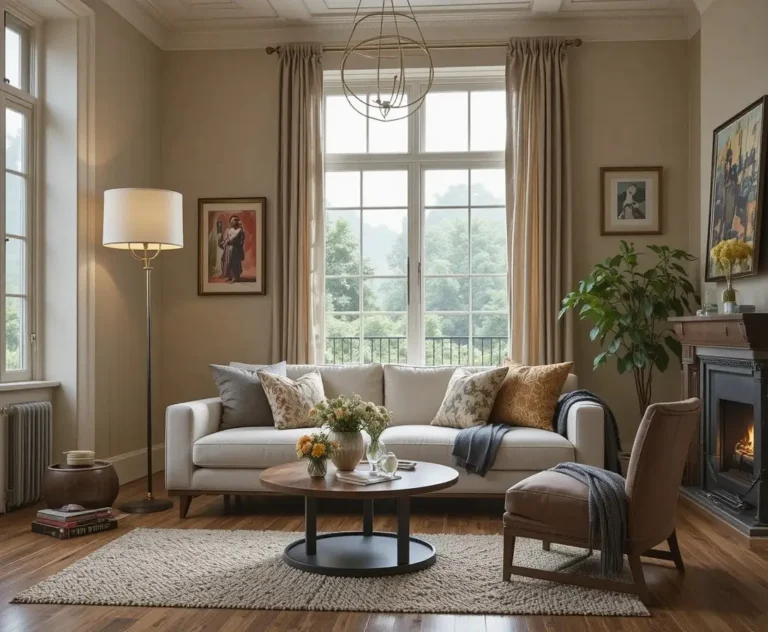 Beautiful floor lamp living room look