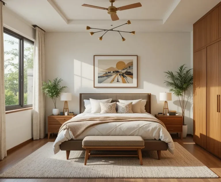 Beautiful mid century modern bedroom look