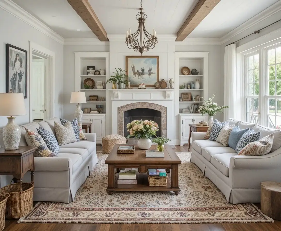 Beautiful farmhouse living room look