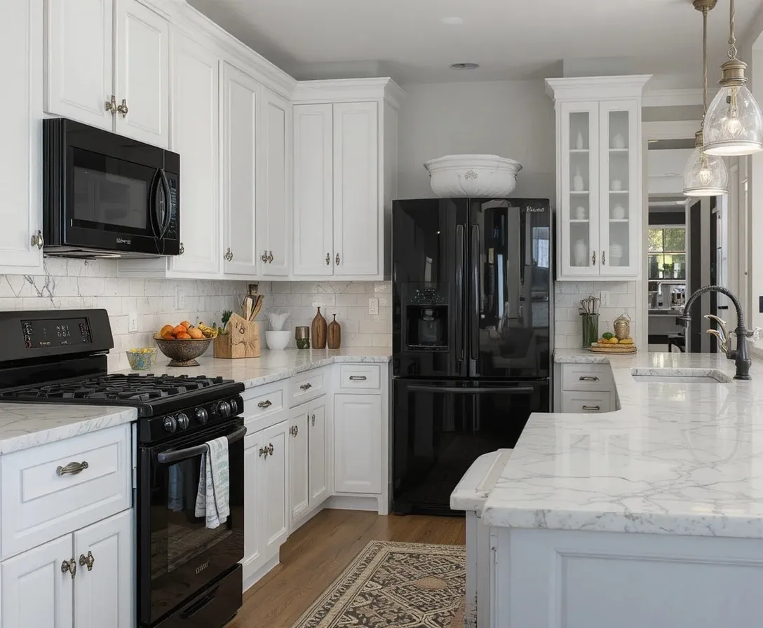 Beautiful Kitchen with black appliances look
