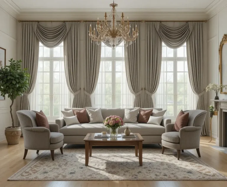 Beautiful curtains in living room look