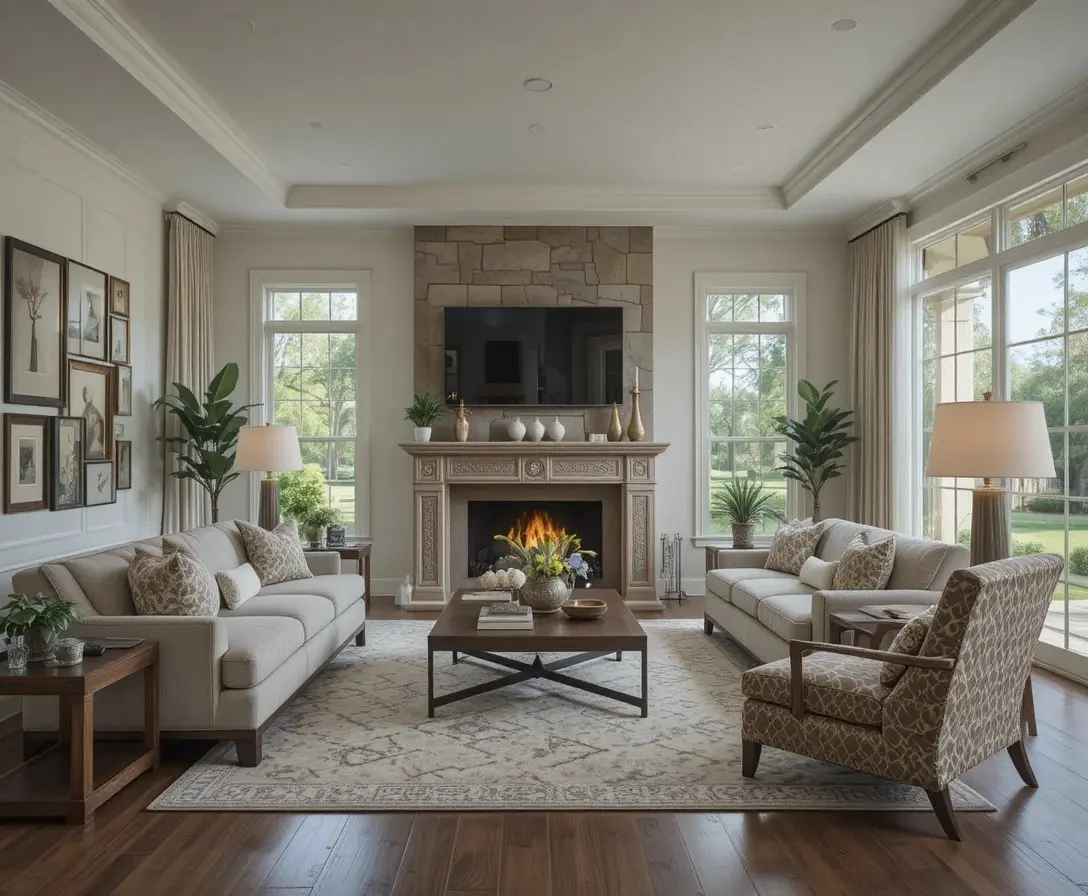 Beautiful sunken living room look