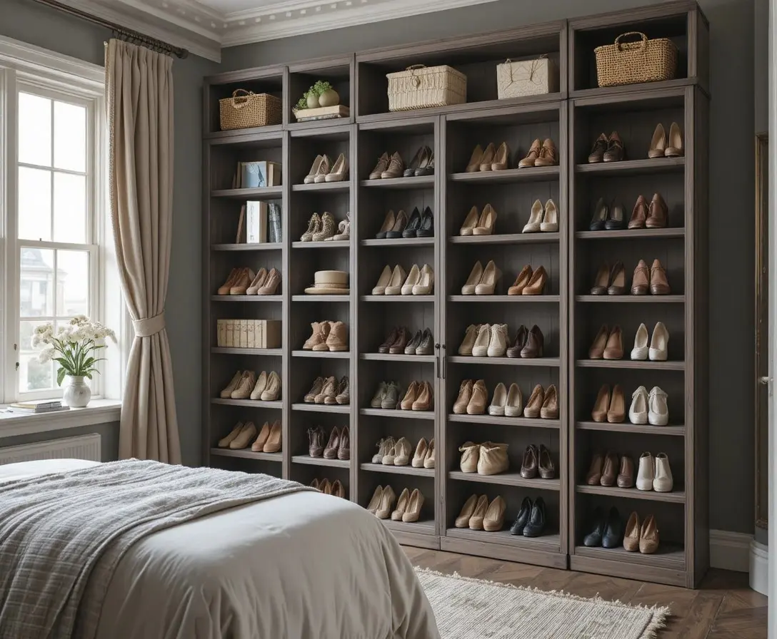 Shoe Storage Idea for Small Spaces look