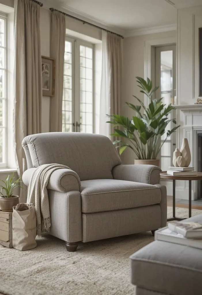 Large oversized accent chair designed for comfort and relaxation.