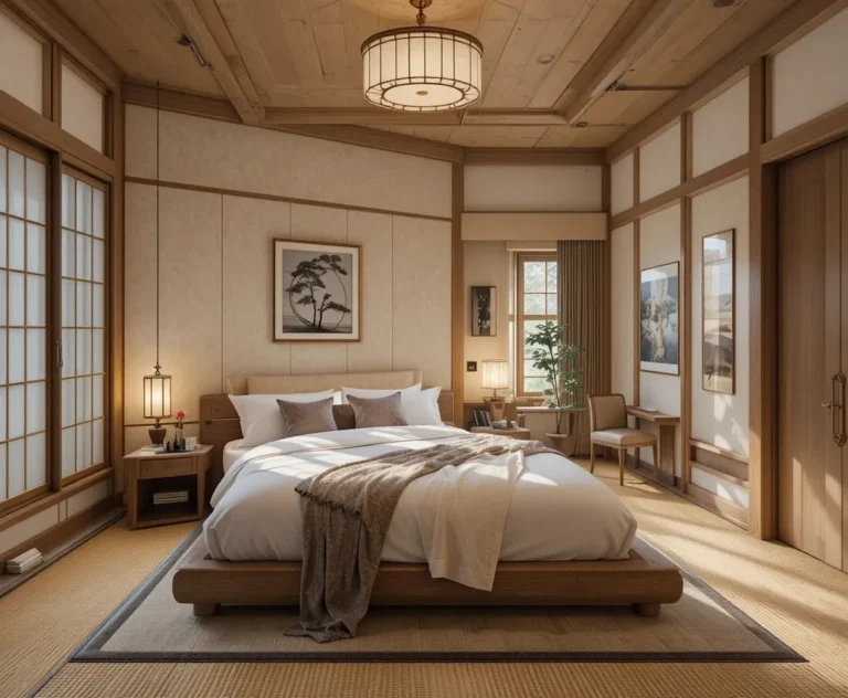 Beautiful Japanese bedroom look
