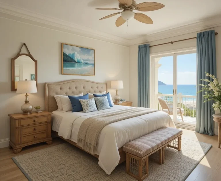 A Beautiful beach bedroom look
