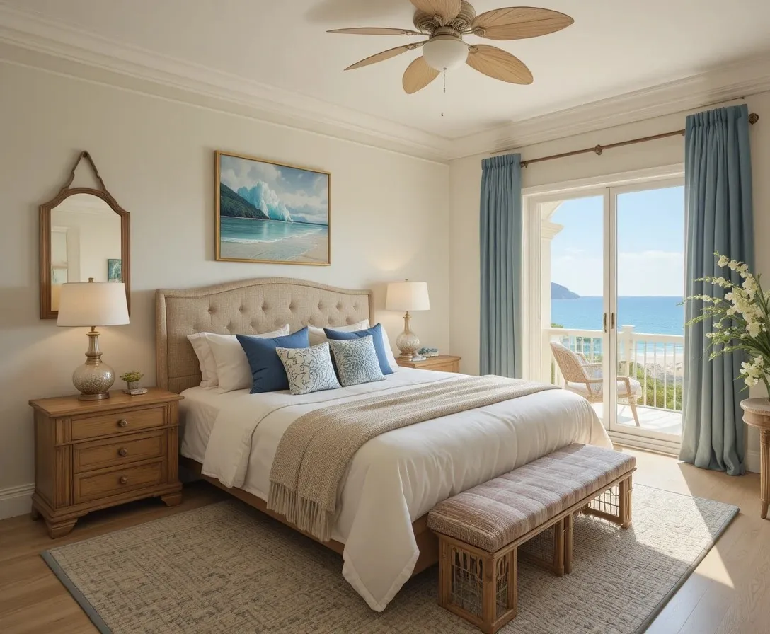 A Beautiful beach bedroom look