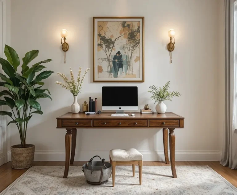 Beautiful desk in living room look