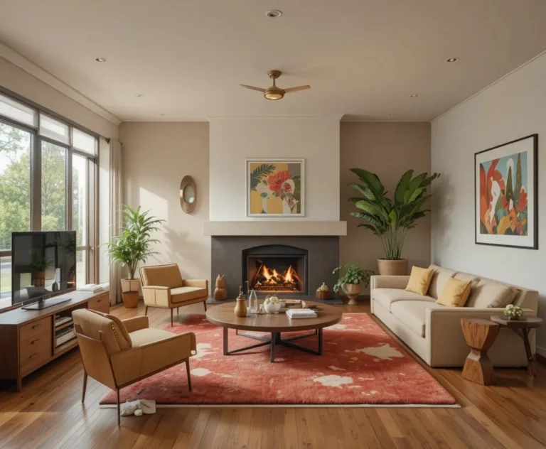 Beautiful mid century modern living room look