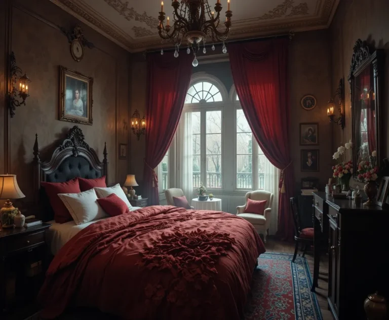 Beautiful vampire bedroom look