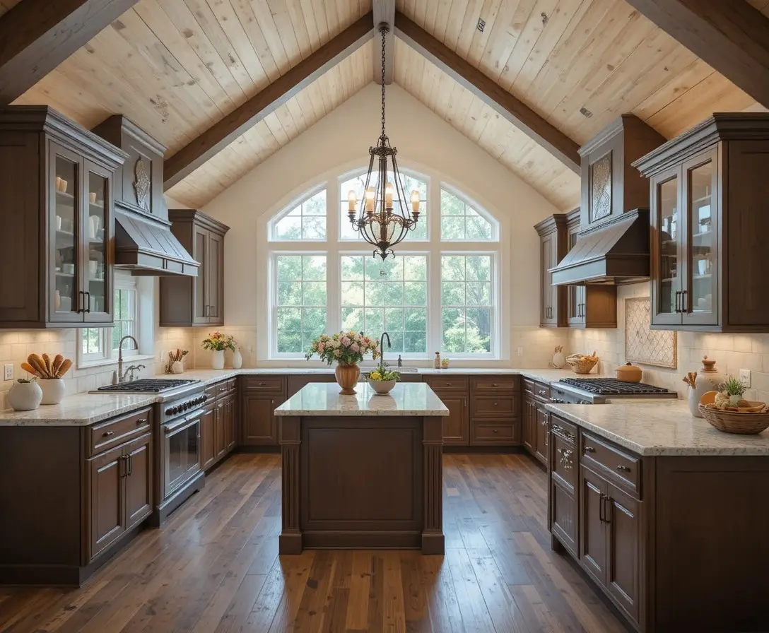 Beautiful vaulted ceiling kitchen look